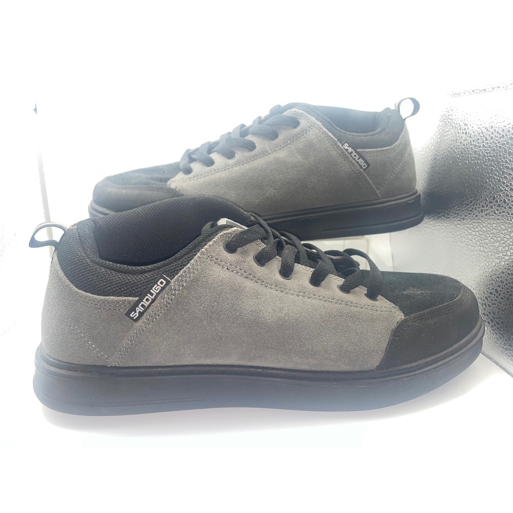 Sandugo Men's Size 10.5 SDG2009 Dazzle Cycling Shoes Gray Black Low Top Sneakers